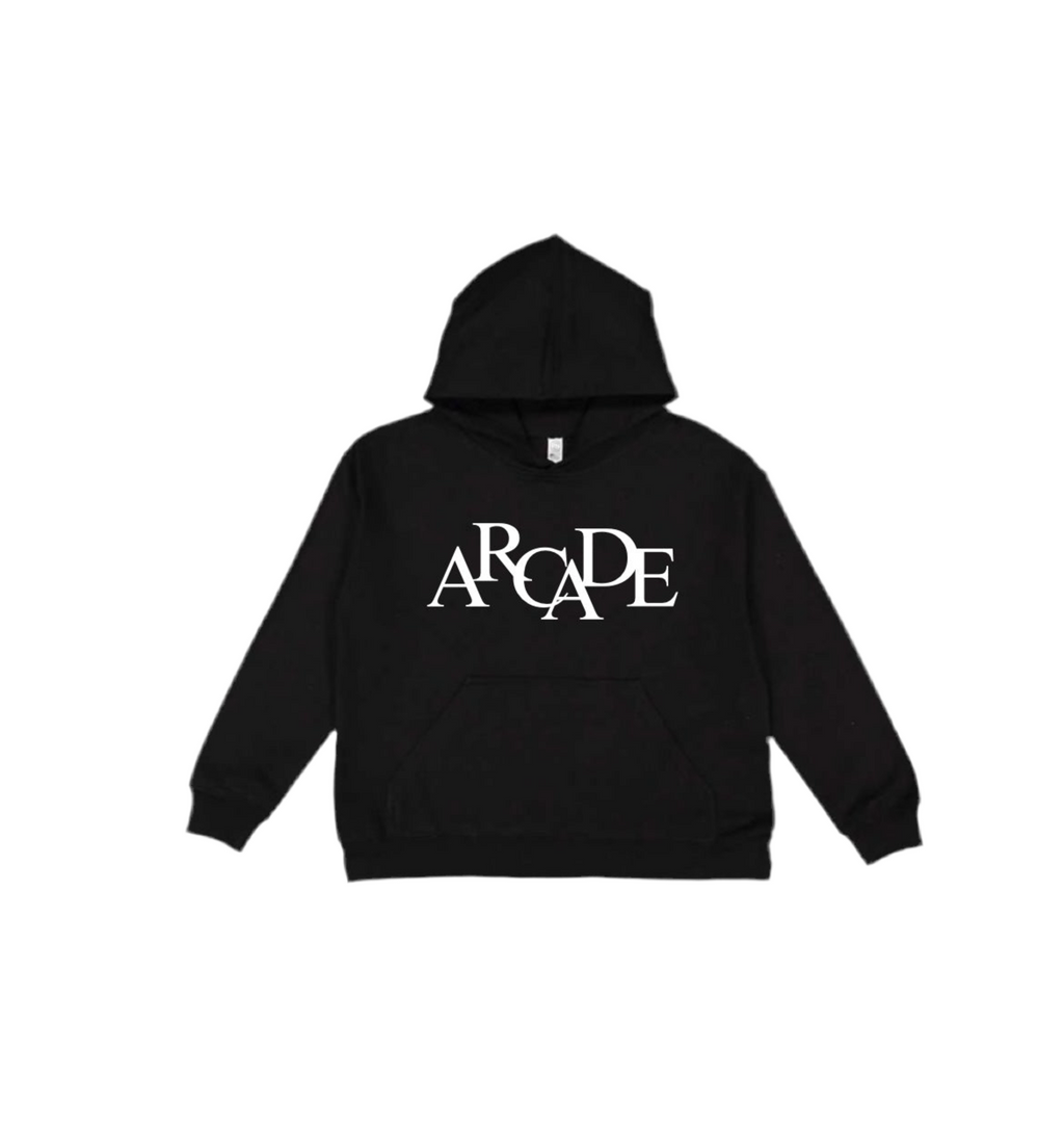 morningscrek x arcade logo hoodies
