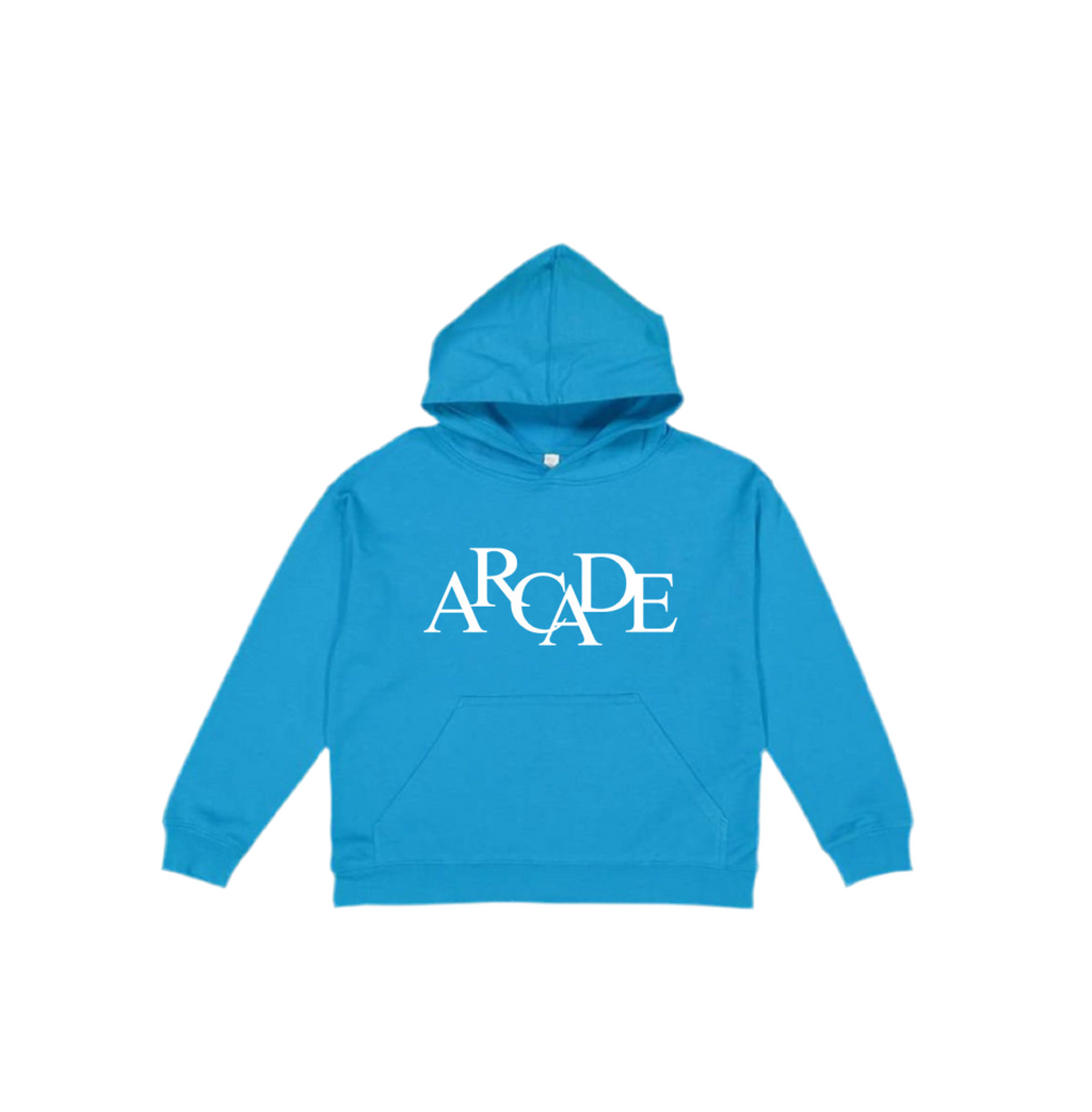 morningscrek x arcade logo hoodies